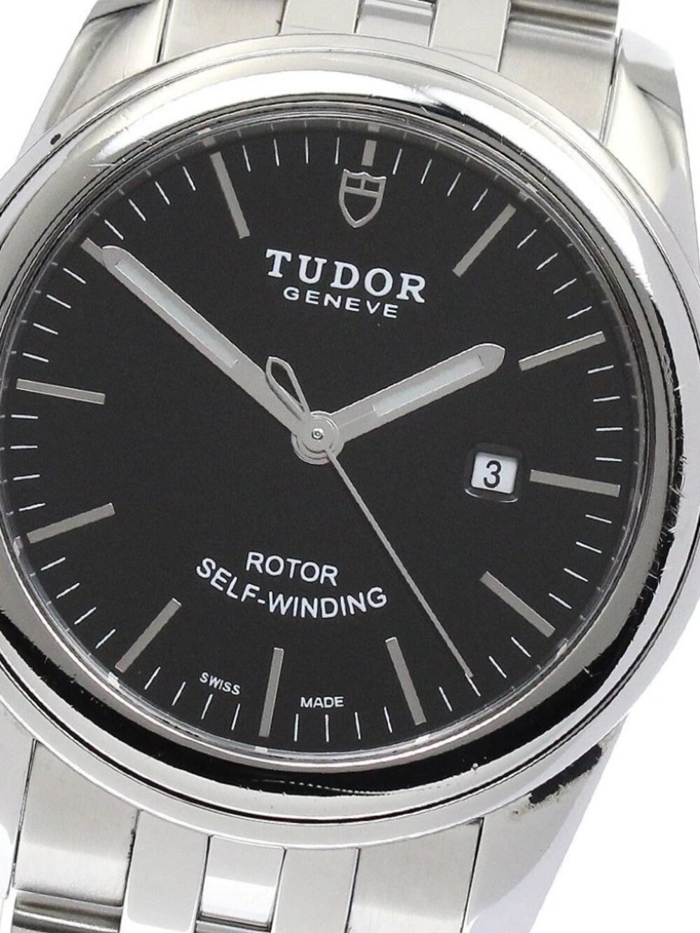 TUDOR Glamor date 53000 black Dial Automatic Boy's Watch_871596